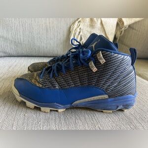 Air Jordan 12 MCS Cleats Royal Blue, Size 8.5